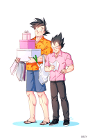 Goku and Vegeta Shopping together