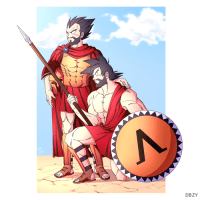 Goku and Vegeta as Spartans
