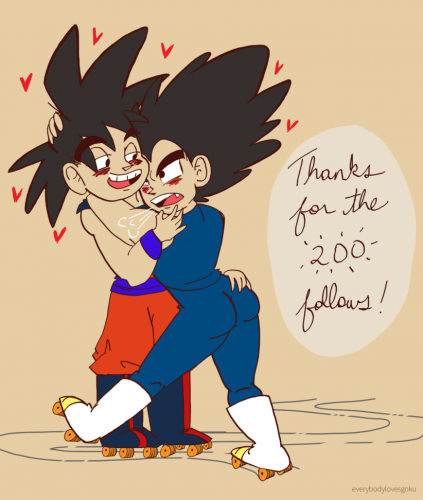 Happy 200 followers (Vegeta x Goku)